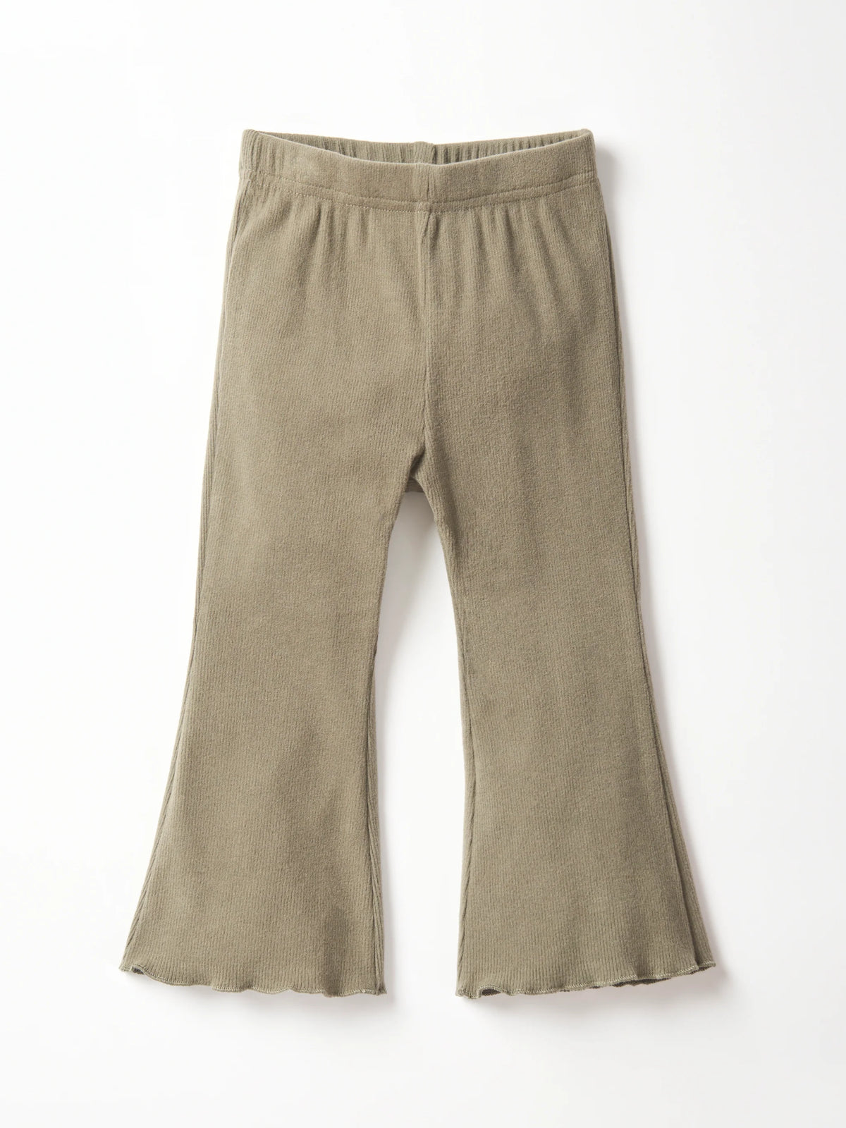 Little Bipsy Ribbed Flare Pant - Green