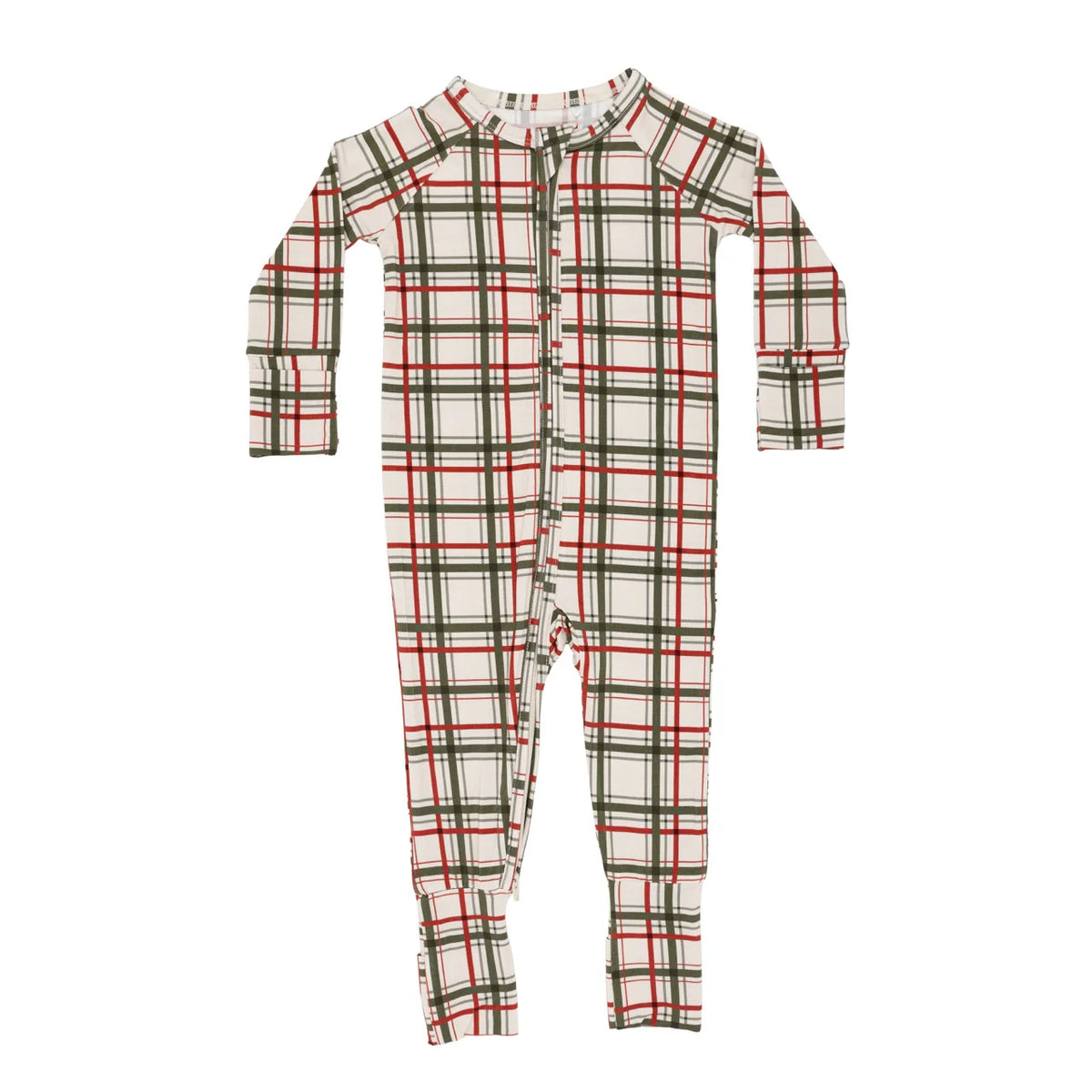 Brave Little Ones Double Plaid Zip Romper
