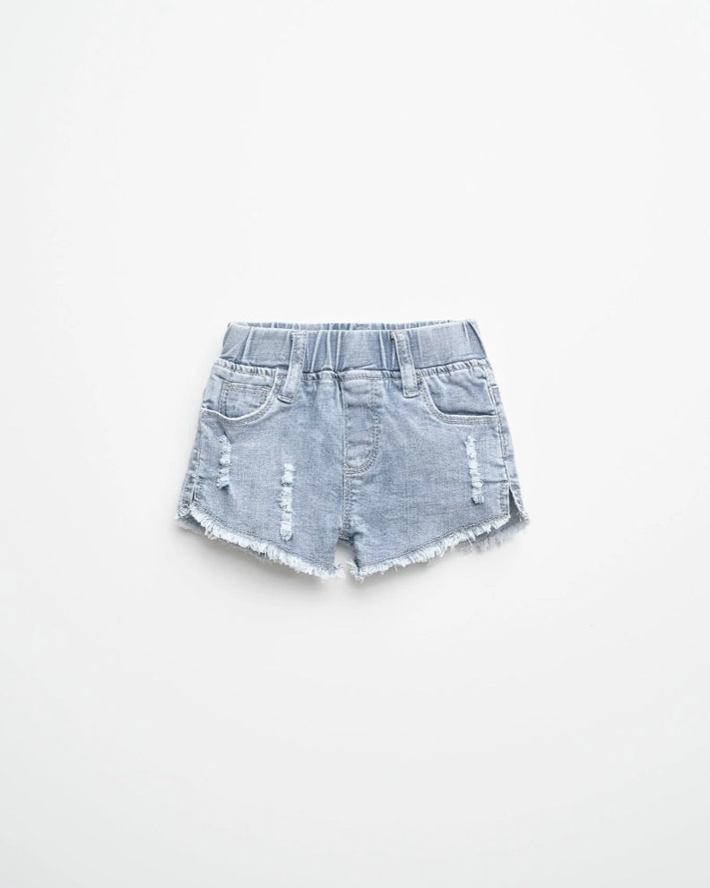 Little Bipsy Denim Shorties - Light Wash