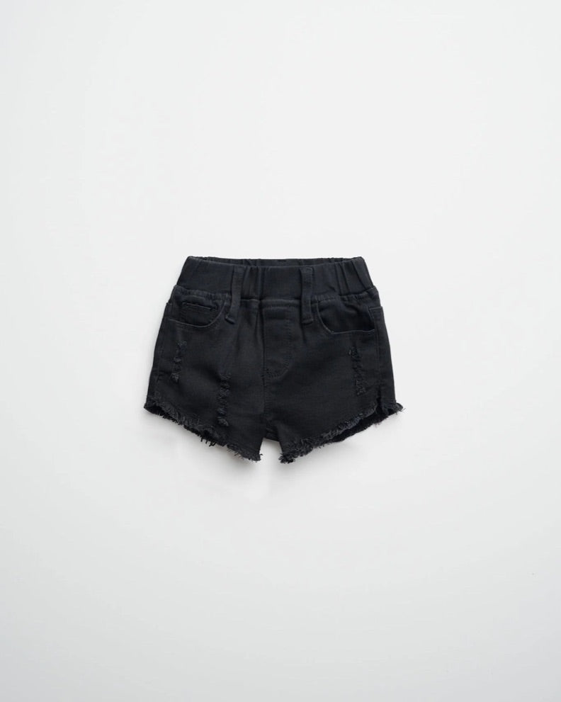 Little Bispsy Denim Shorties - Black Wash