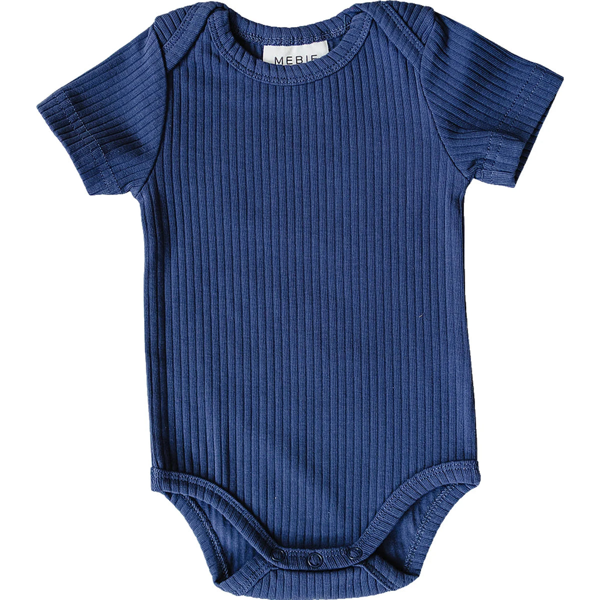Mebie Baby Navy Ribbed Bodysuit