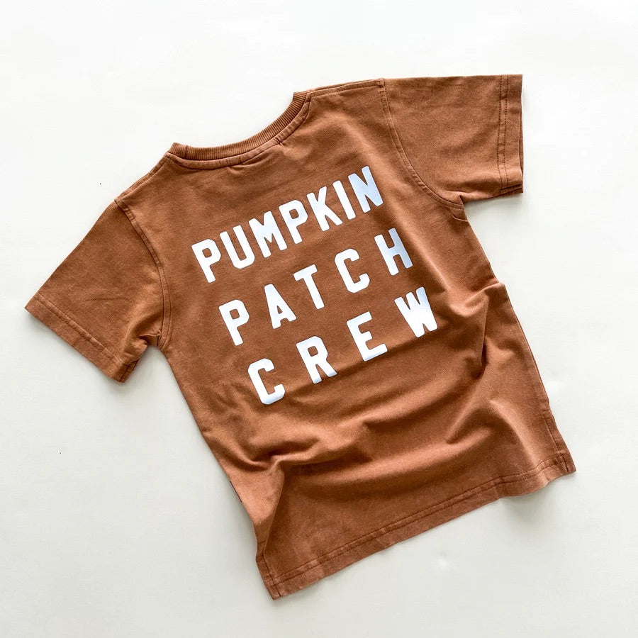 Pumpkin Patch Crew Acid Wash Tee - Autumn