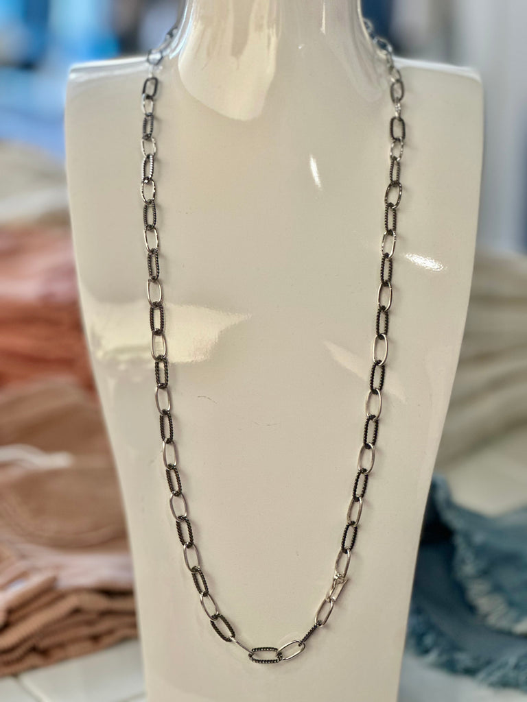 Paperclip Alternating Necklace