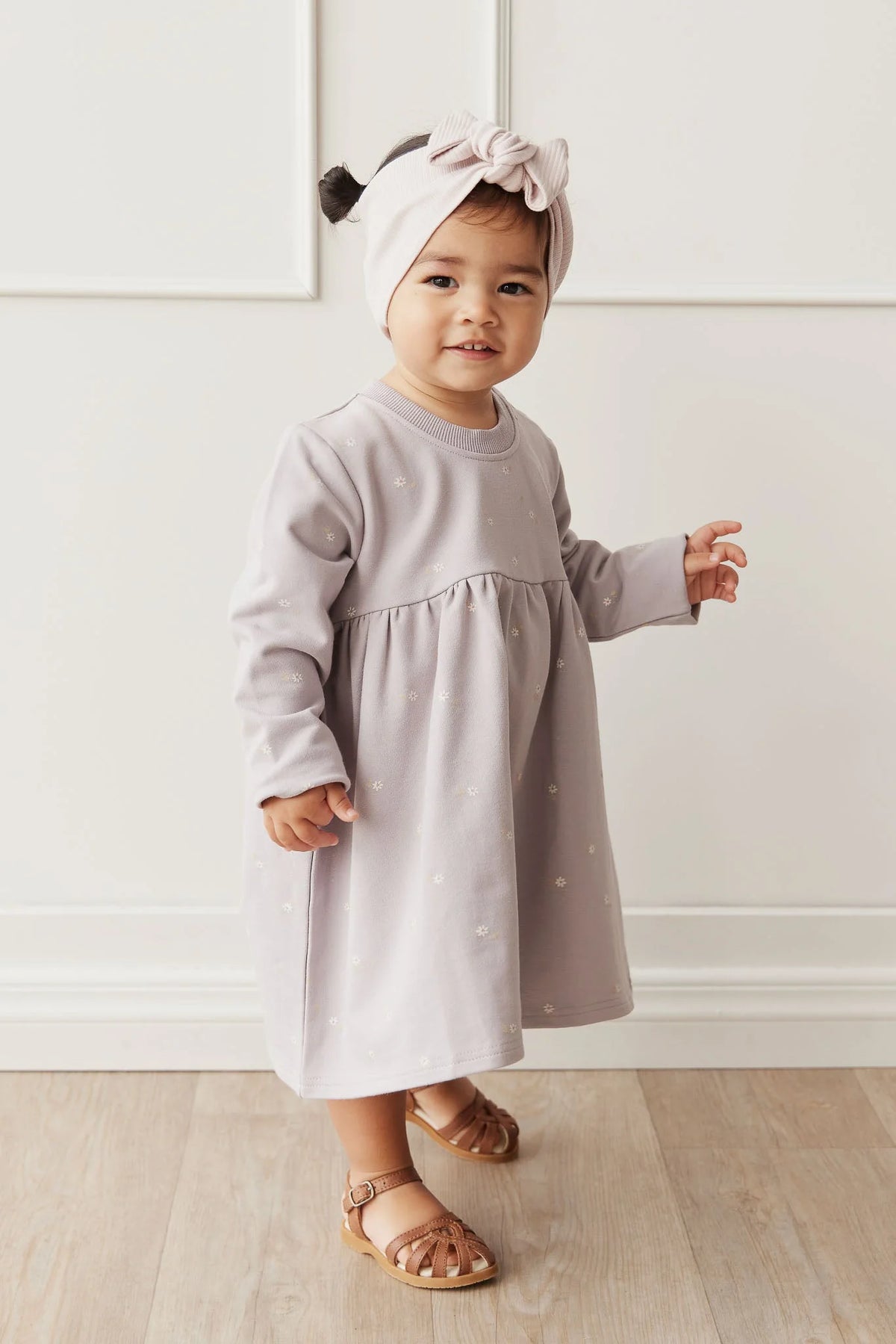 Jamie Kay Organic Cotton Charlotte Dress - Annie Ditzy Violet Ice