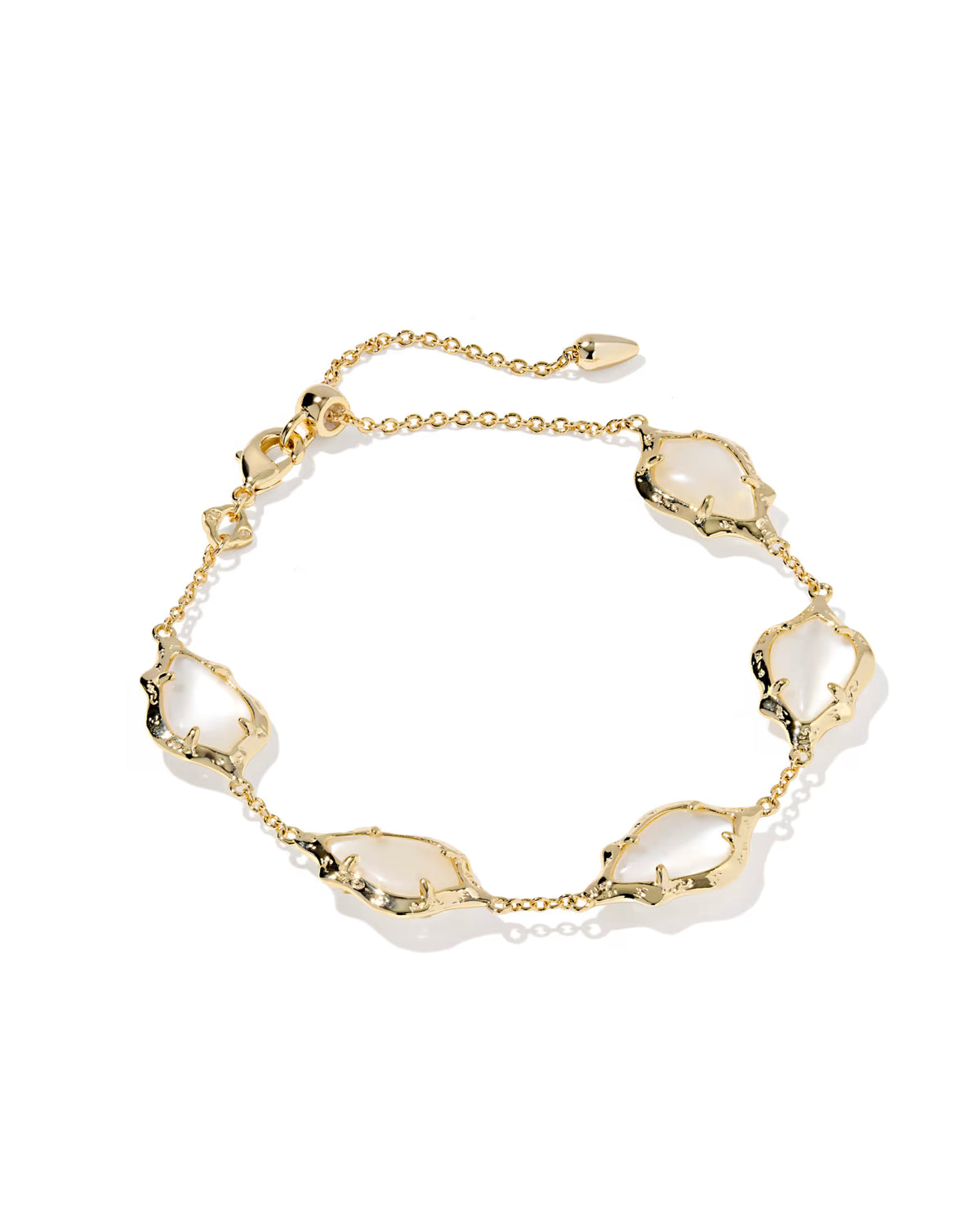 Kendra Scott Adriana Scallop Frame Gold Delicate Chain Bracelet