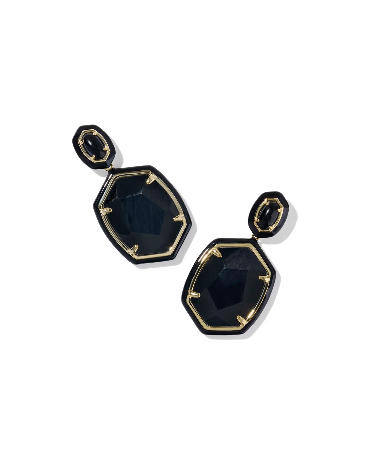 Kendra Scott Daphne Enamel Frame Gold Drop Earrings