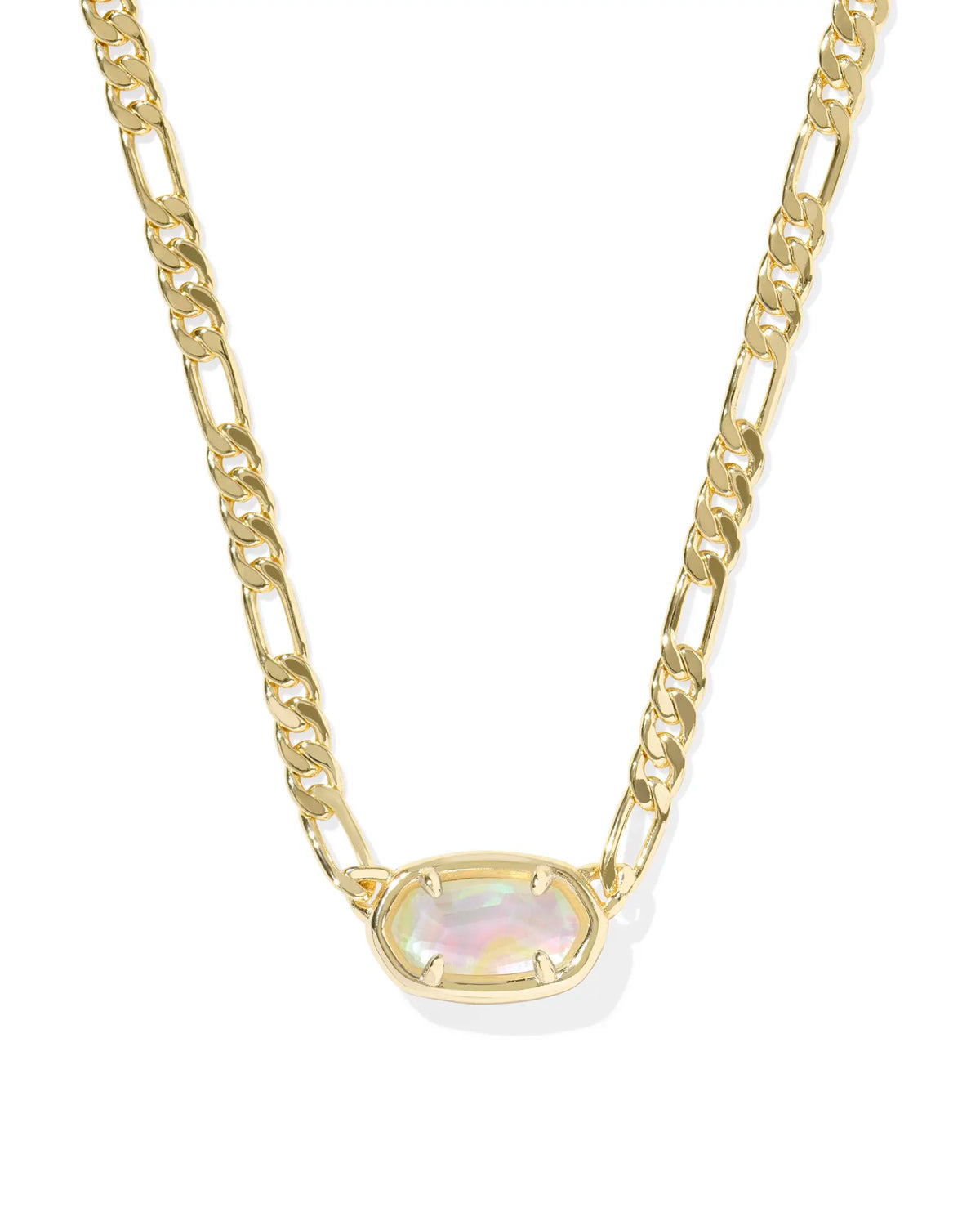 Kendra Scott Elisa Gold Figaro Chain Short Pendant Necklace