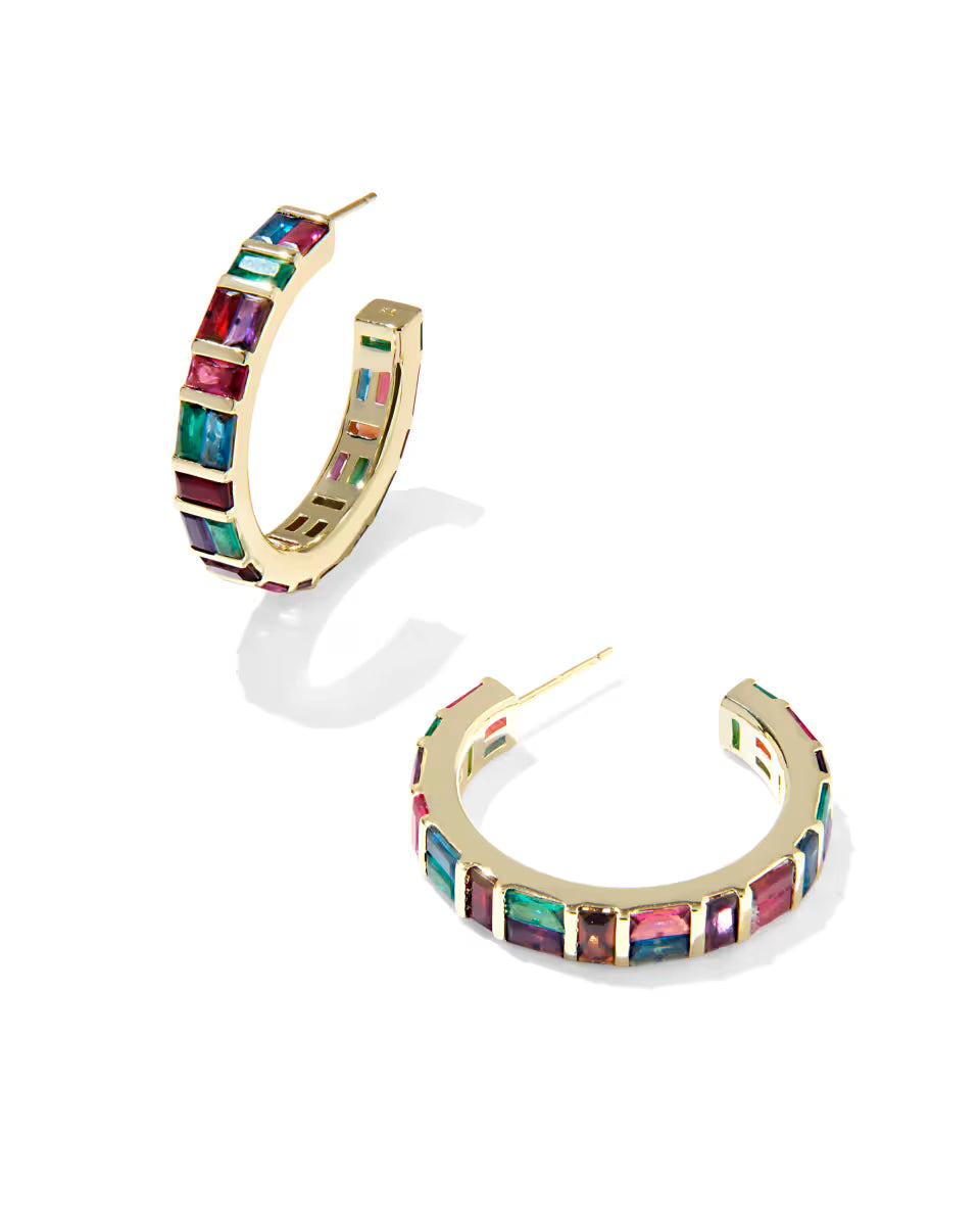 Kendra Scott Jamie Gold Hoop Earrings in Multi Mix