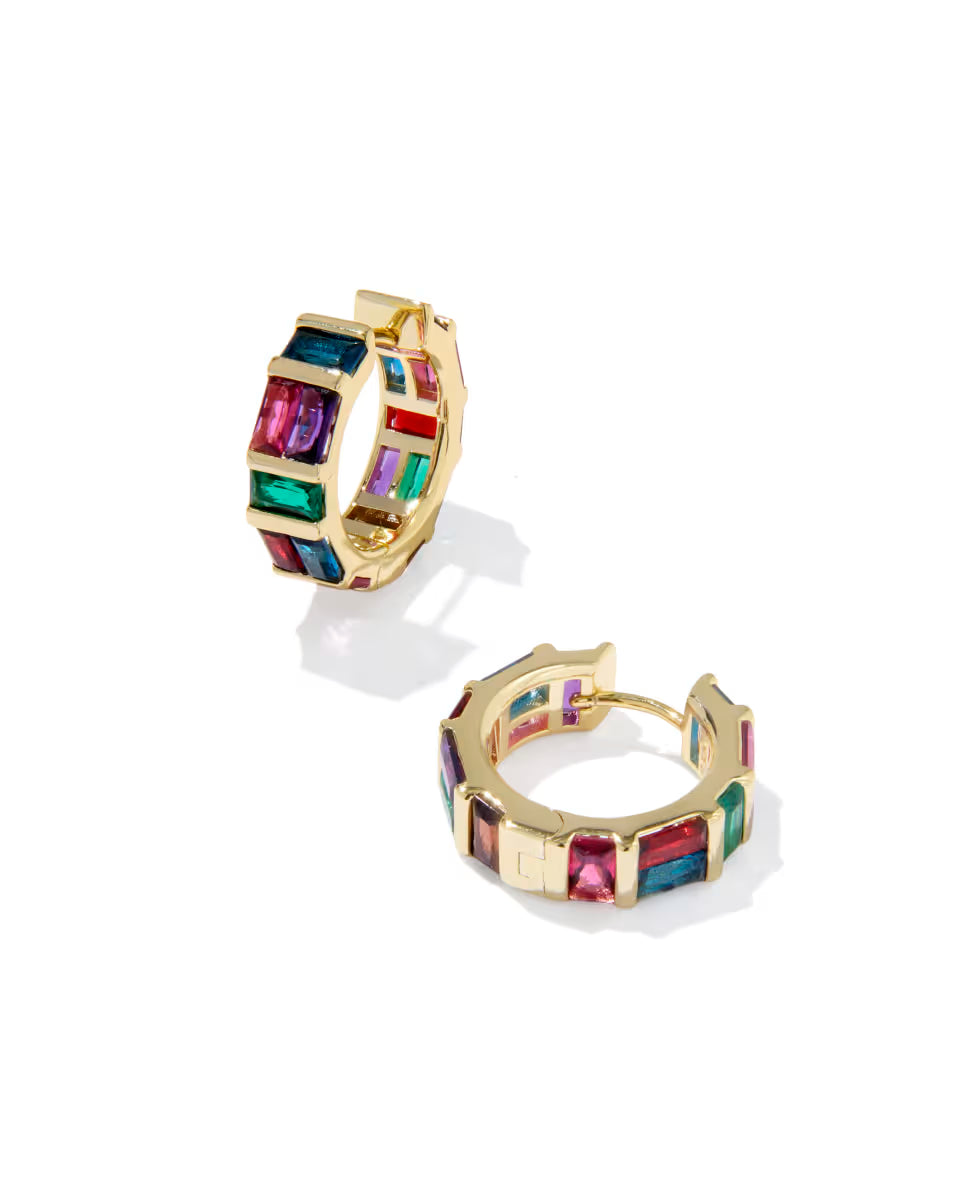 Kendra Scott Jamie Gold Huggie Earrings in Multi Mix