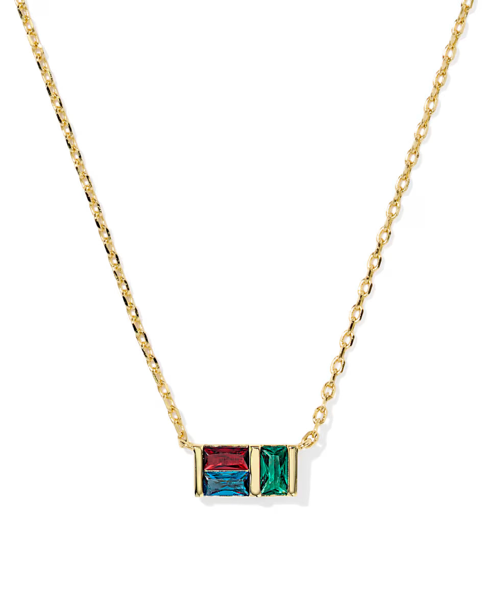 Kendra Scott Jamie Gold Short Pendant Necklace in Multi Mix