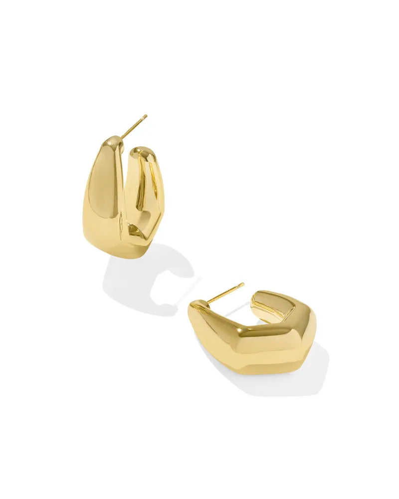 Kendra Scott Kaia Gold Small Hoop Earrings