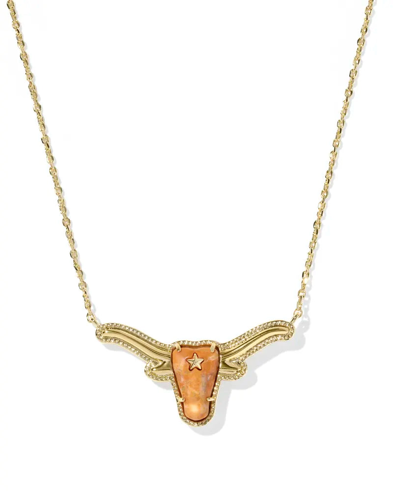 Kendra Scott Longhorn Gold Short Pendant Necklace