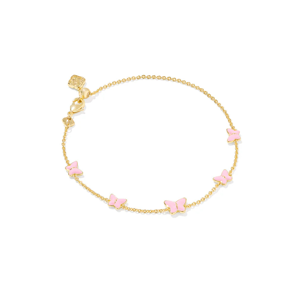 Kendra Scott Lillia Butterfly Gold Enamel Delicate Bracelet