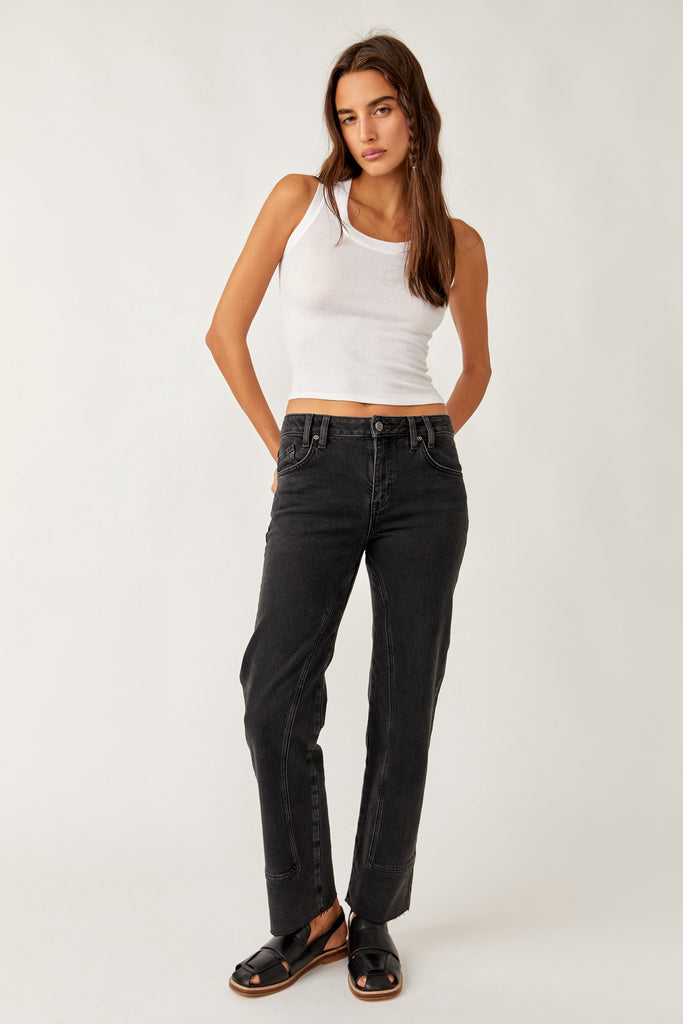 Free People Risk Taker Mid-Rise Straight