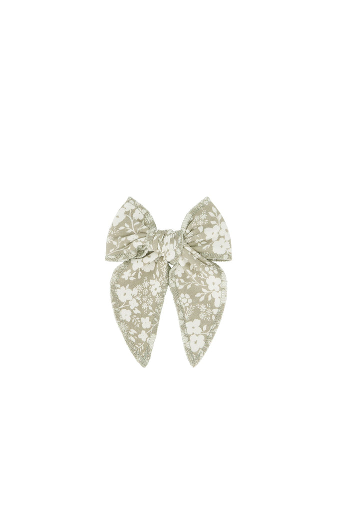 Jamie Kay Organic Cotton Bow - Pansy Floral Mist