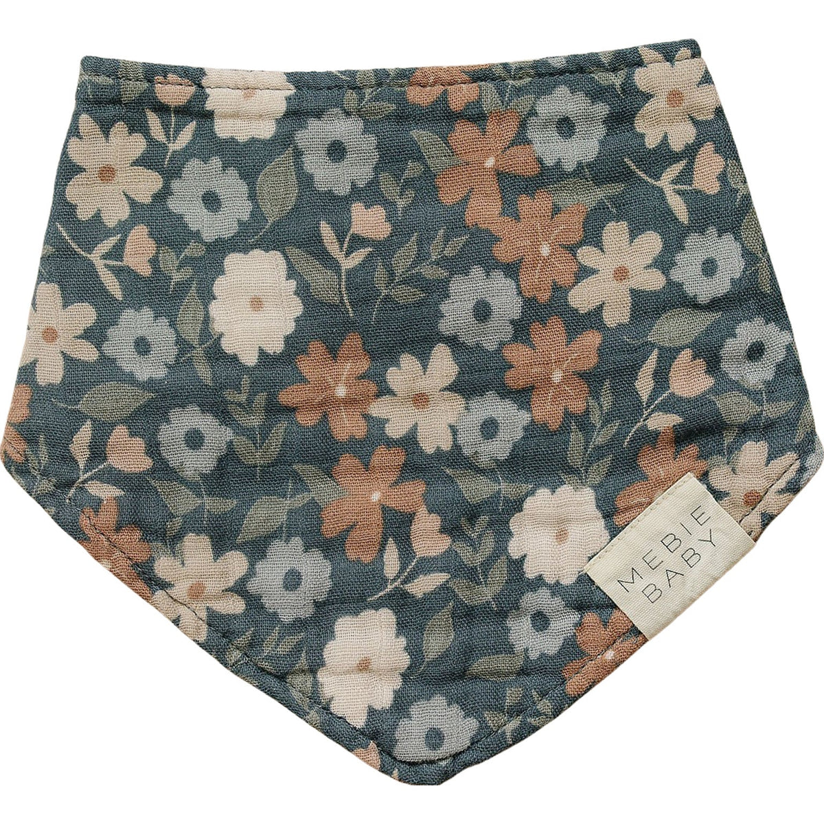 Mebie Baby Midnight Floral Muslin Bib