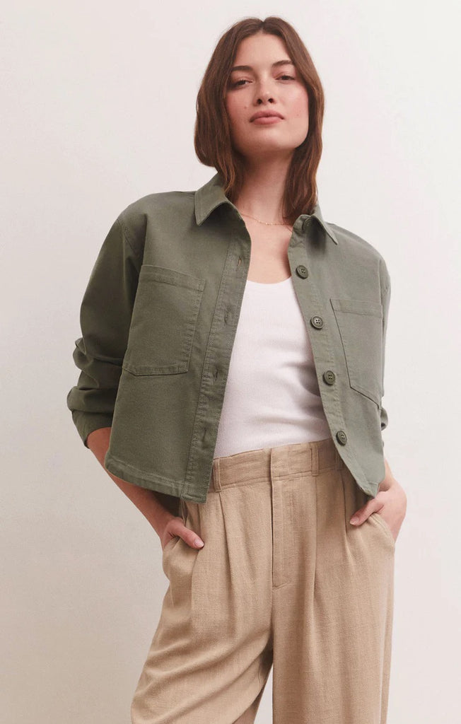 Z Supply All Day Cropped Twill Jacket
