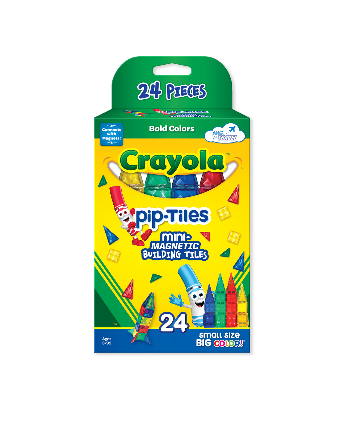 Crayola Mini PIP Magnetic Tiles 24-Piece Set