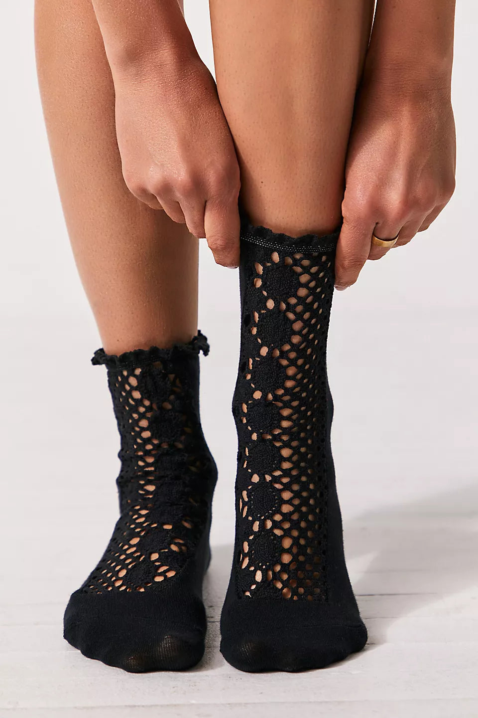 Free People Rubies Crochet Socks