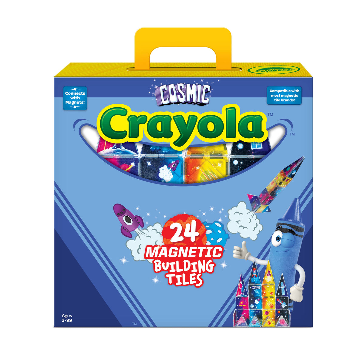 Crayola Cosmic Magnetic Tiles 24-Piece Set