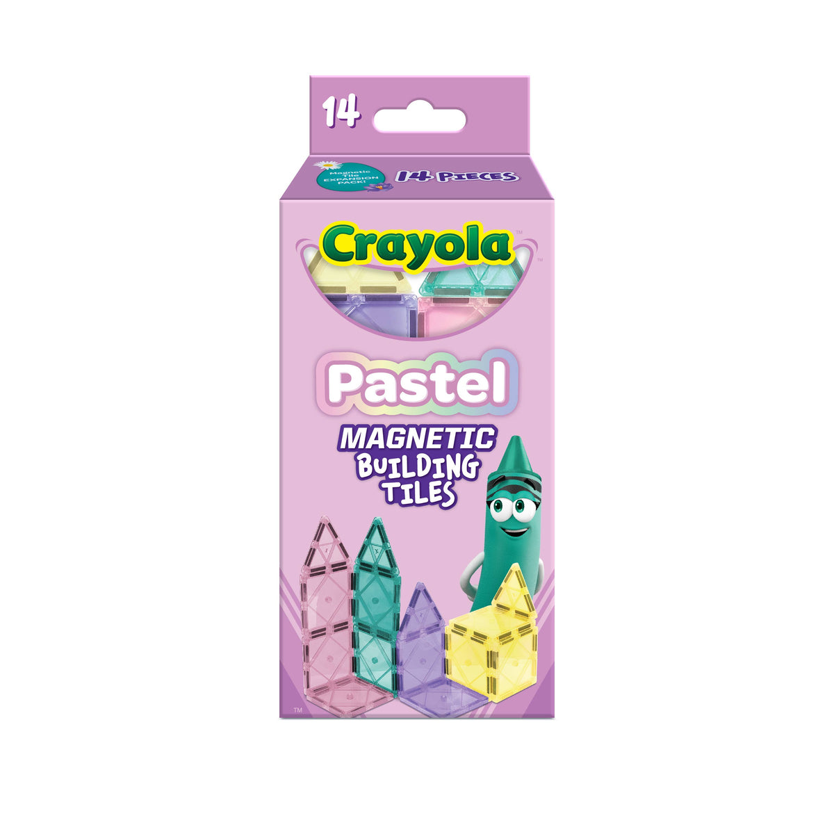 Crayola Pastel Magnetic Tiles 14-Piece Expansion Pack