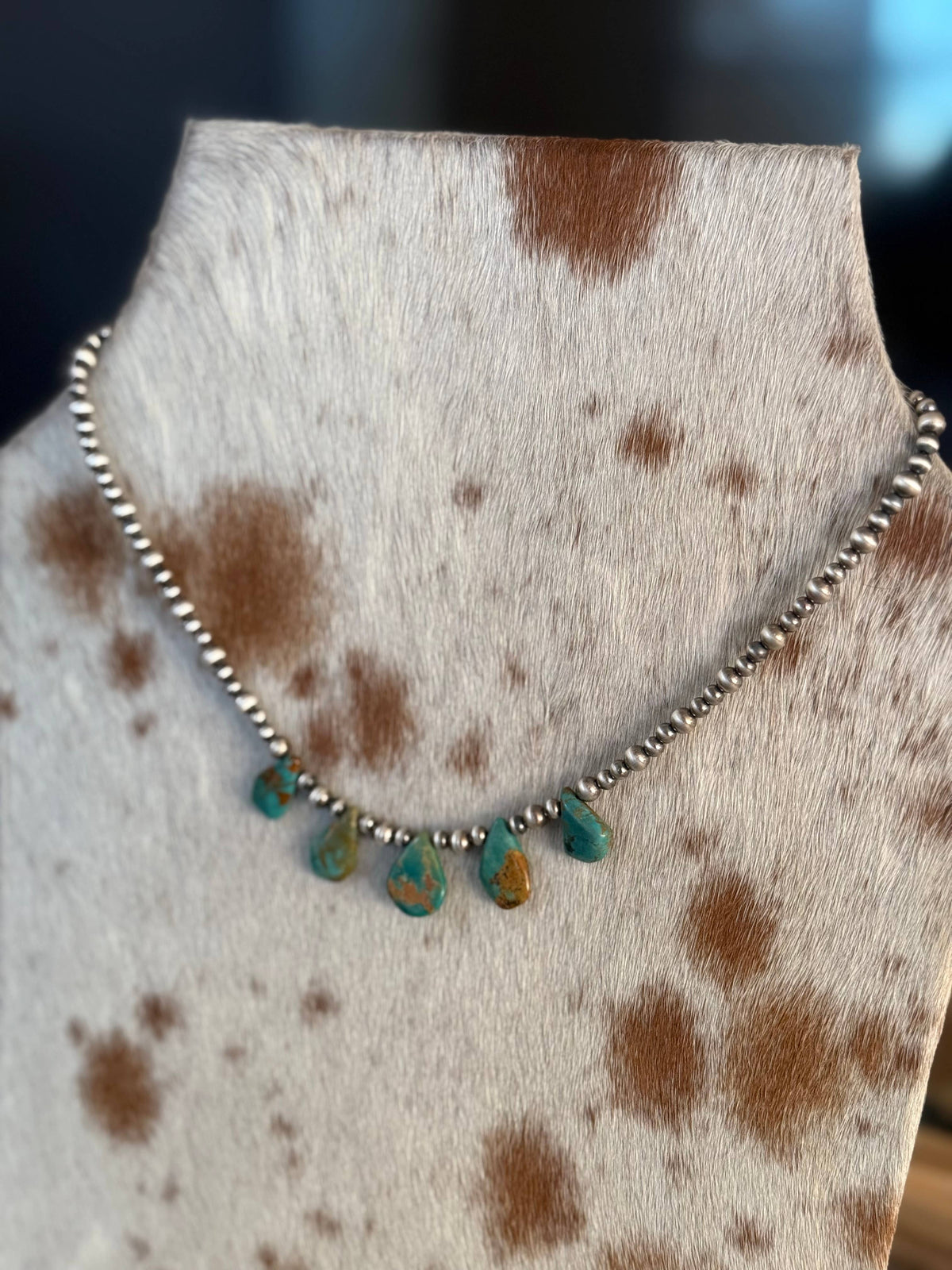 #059- Turquoise Tear Drop Necklace 