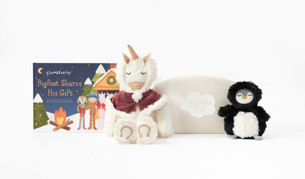 Slumberkins- More the Merrier Holiday Set: Unicorn Kin + Penguin + Book