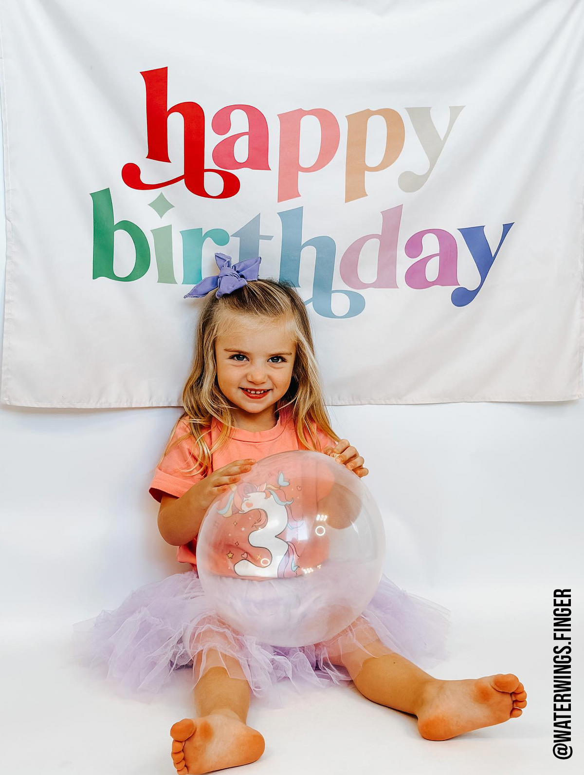 Happy Birthday Banner (Rainbow) | Party Wall Decor Kids