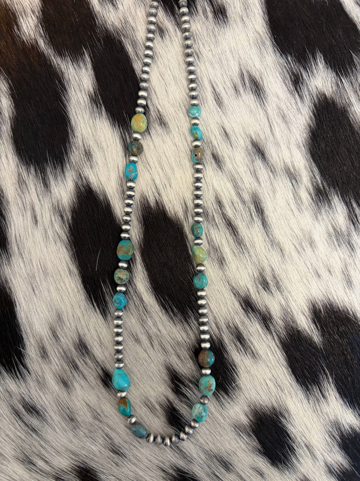 4mm Sterling Silver & Genuine Turquoise