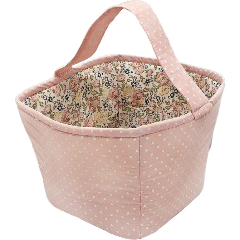Pink Fabric Basket / Storage Caddy