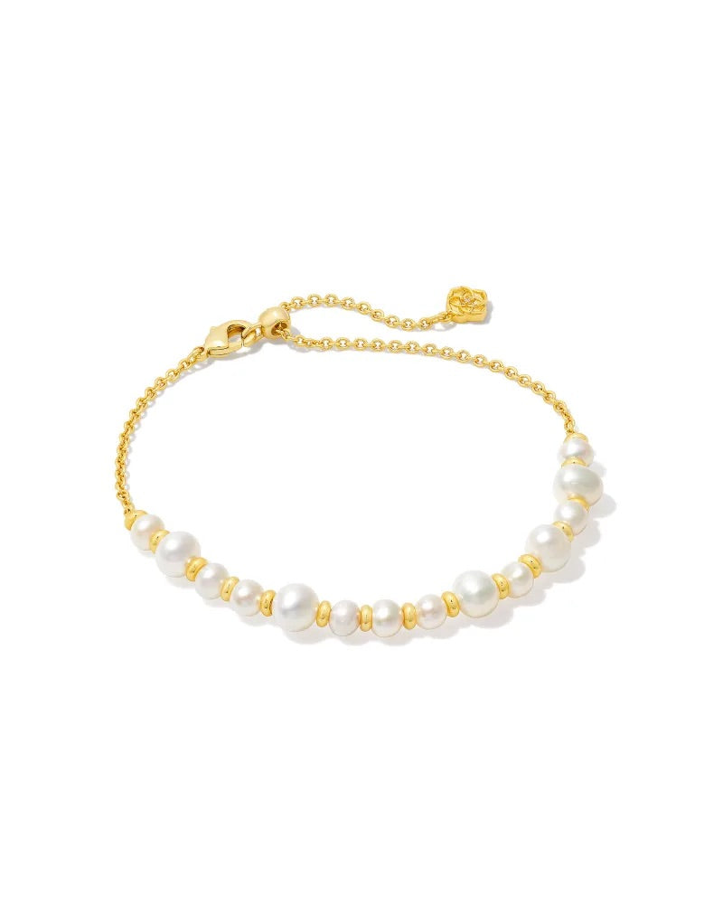 Kendra Scott Jovie Gold Beaded Delicate Chain Bracelet