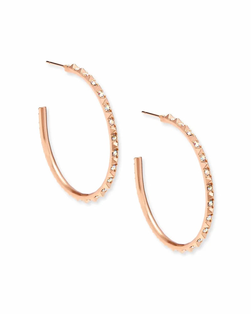 Veronica Hoop Earrings in Rose Gold
