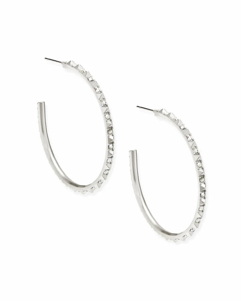 Veronica Hoop Earrings in Silver