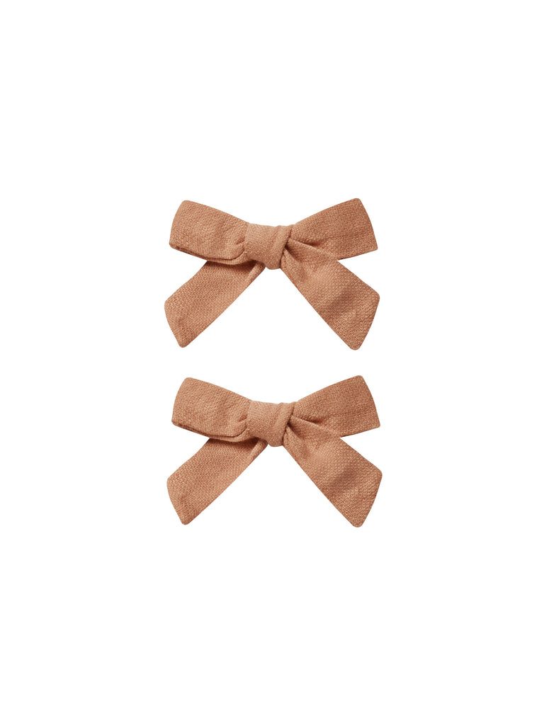 Rylee & Cru BOW WITH CLIP || CLAY