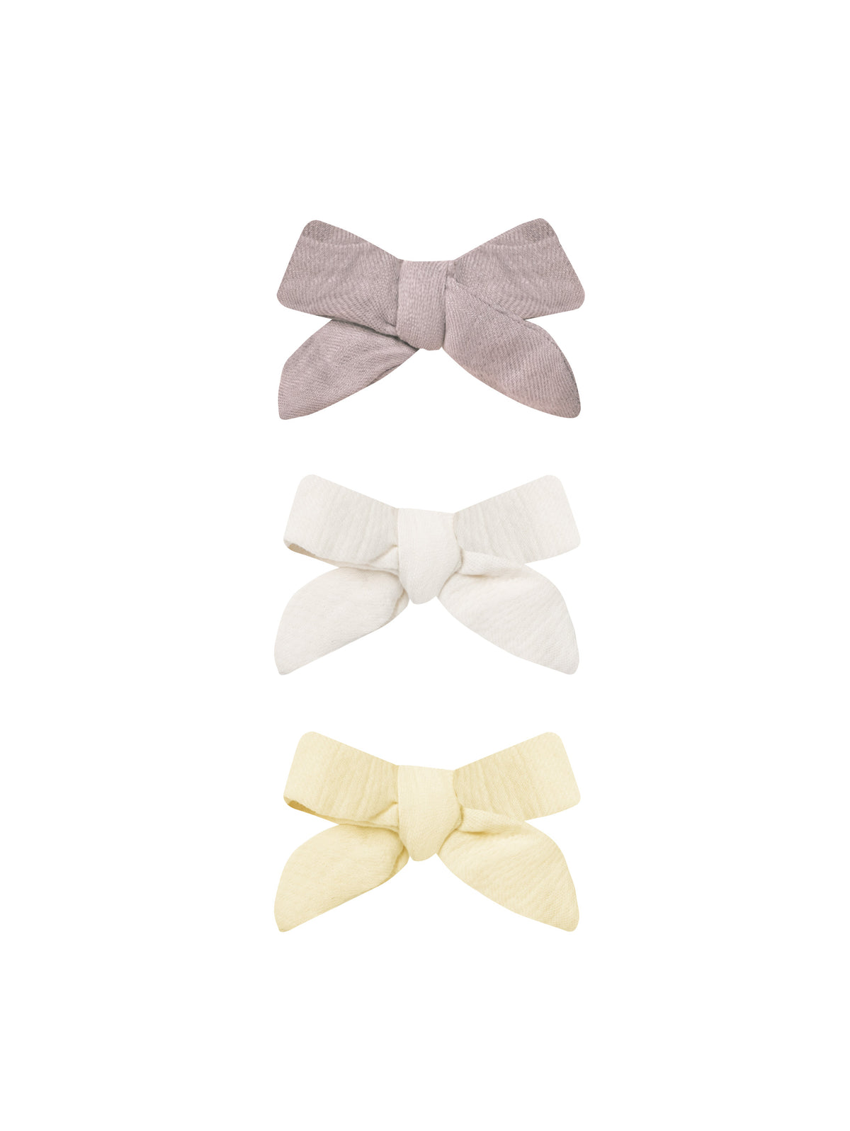 Rylee & Cru BOW W. CLIP, SET OF 3 || LAVENDER, NATURAL, LEMON