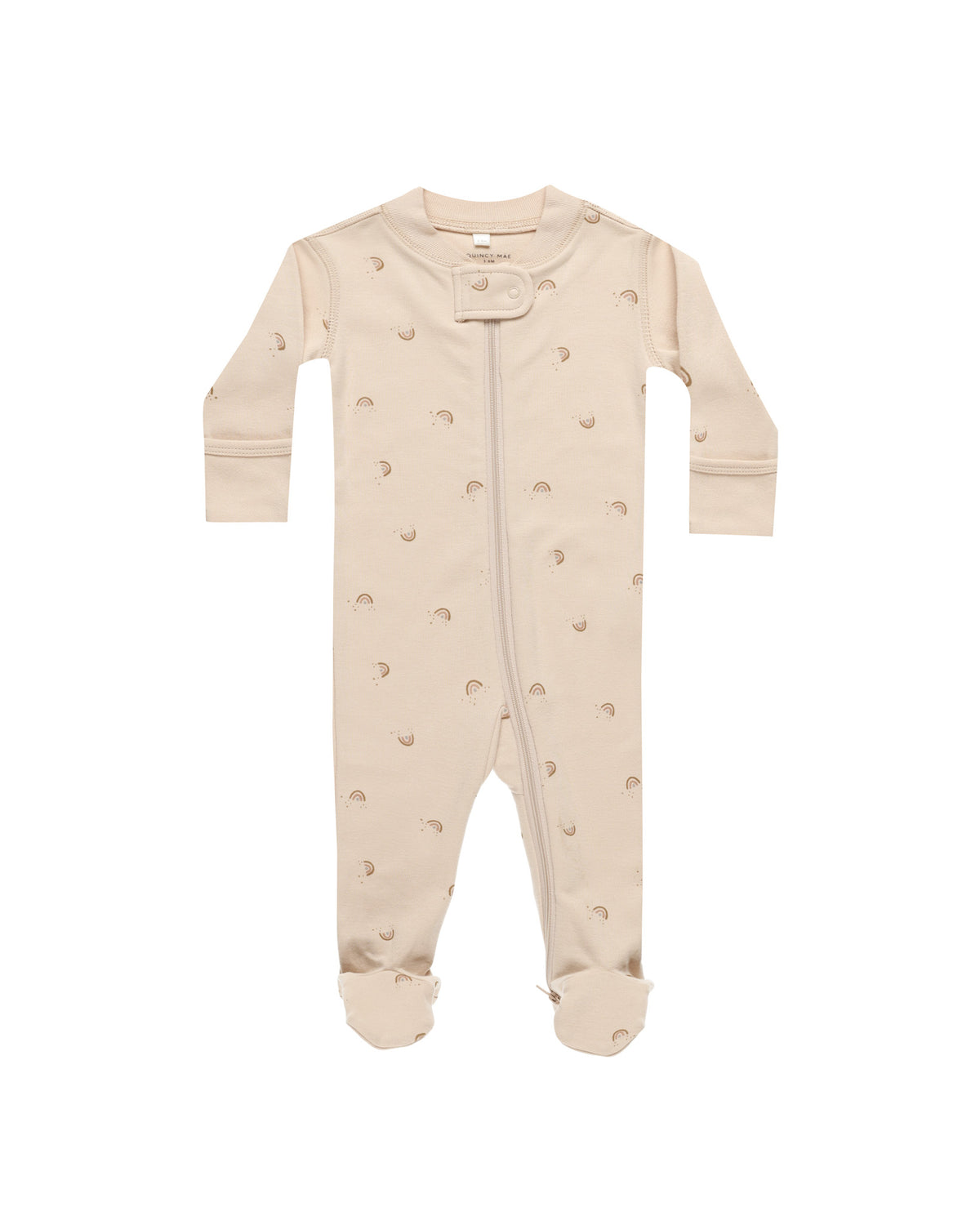 Quincy Mae Zip Long Sleeve Sleeper Footie || Rainbows