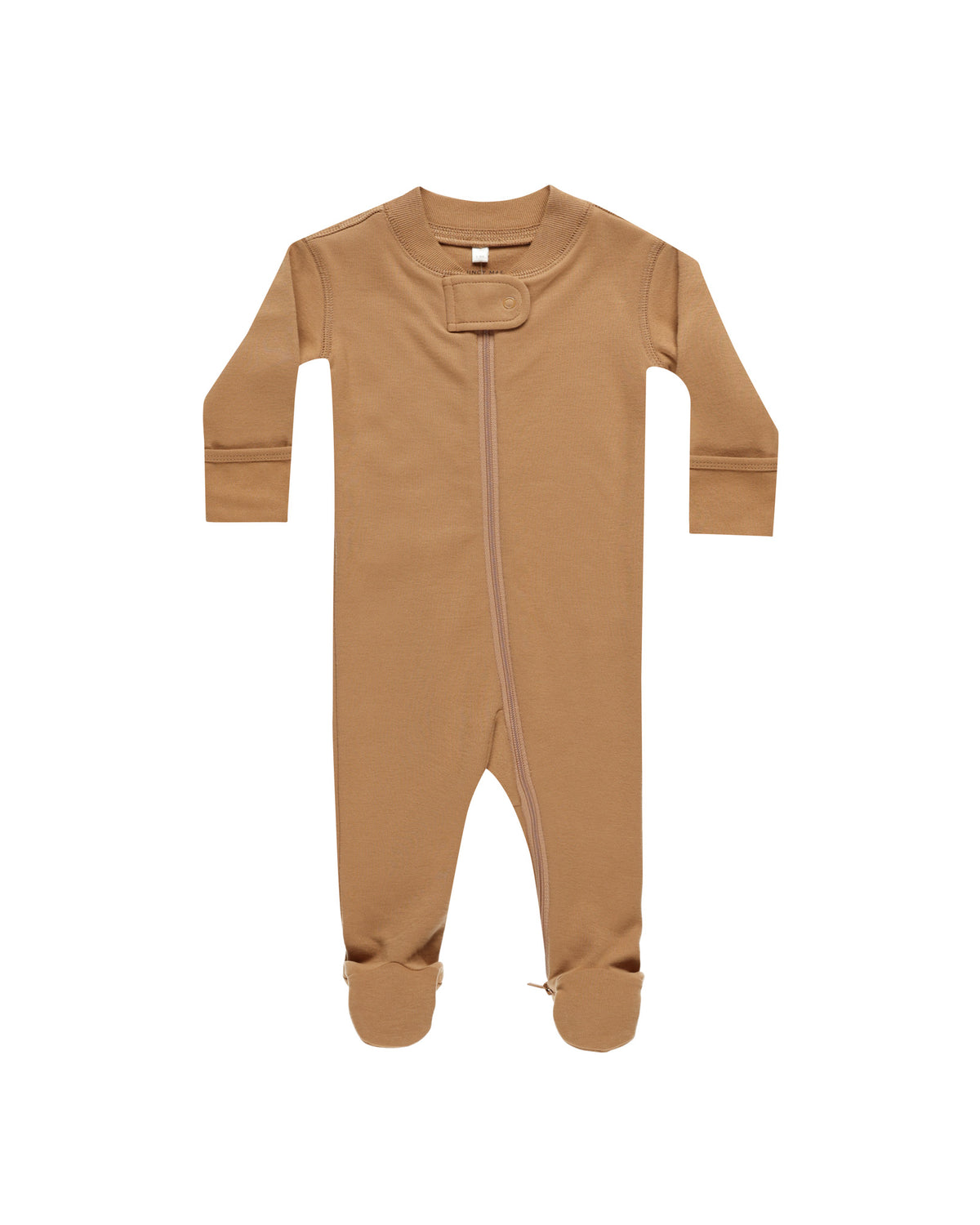 Quincy Mae ZIP LONG SLEEVE SLEEPER FOOTIE || GOLDEN