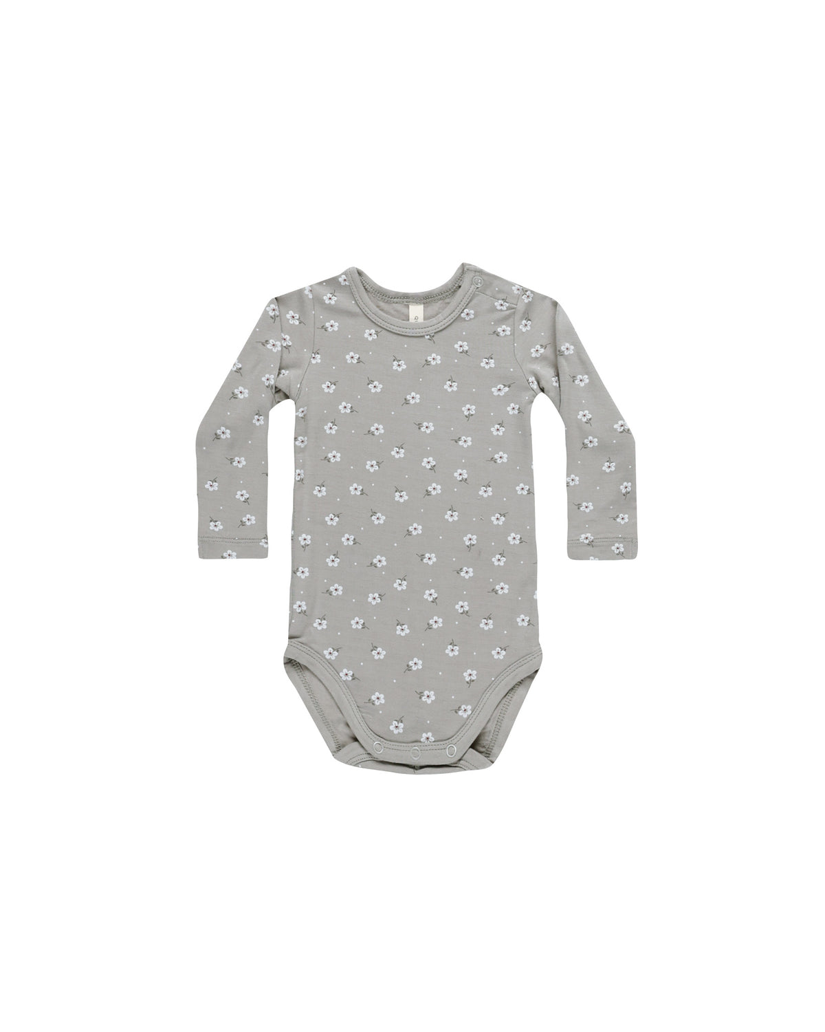 Quincy Mae BAMBOO LONG SLEEVE BODYSUIT || BLUE DITSY