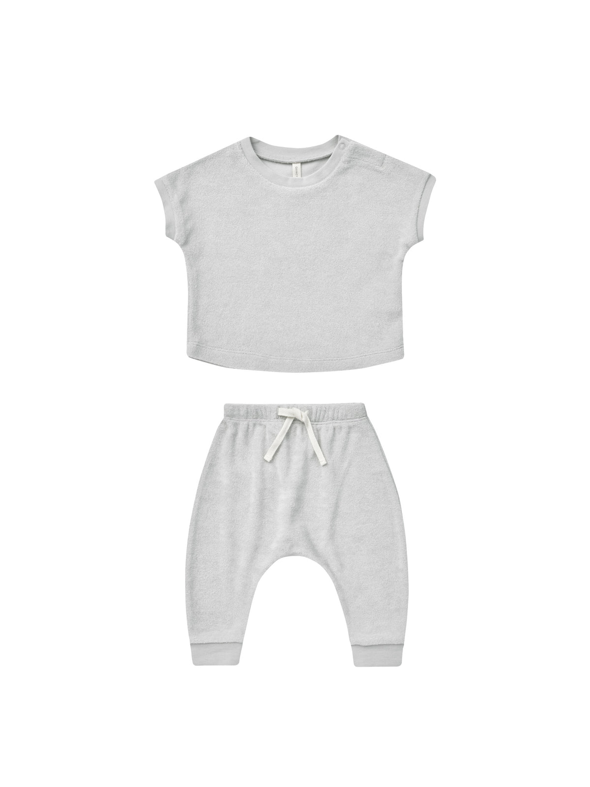 Quincy Mae TERRY TEE + PANT SET || CLOUD