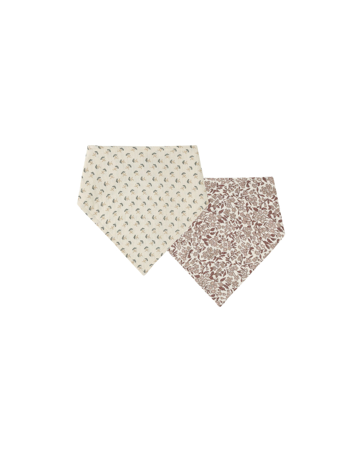 Quincy Mae BANDANA SCARF, 2 PACK || FRENCH FLORA, MAUVE DITSY