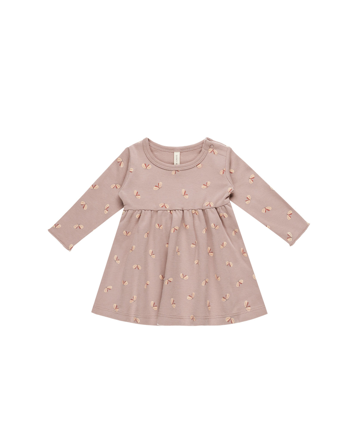 Quincy Mae LONG SLEEVE BABY DRESS || BUTTERFLIES