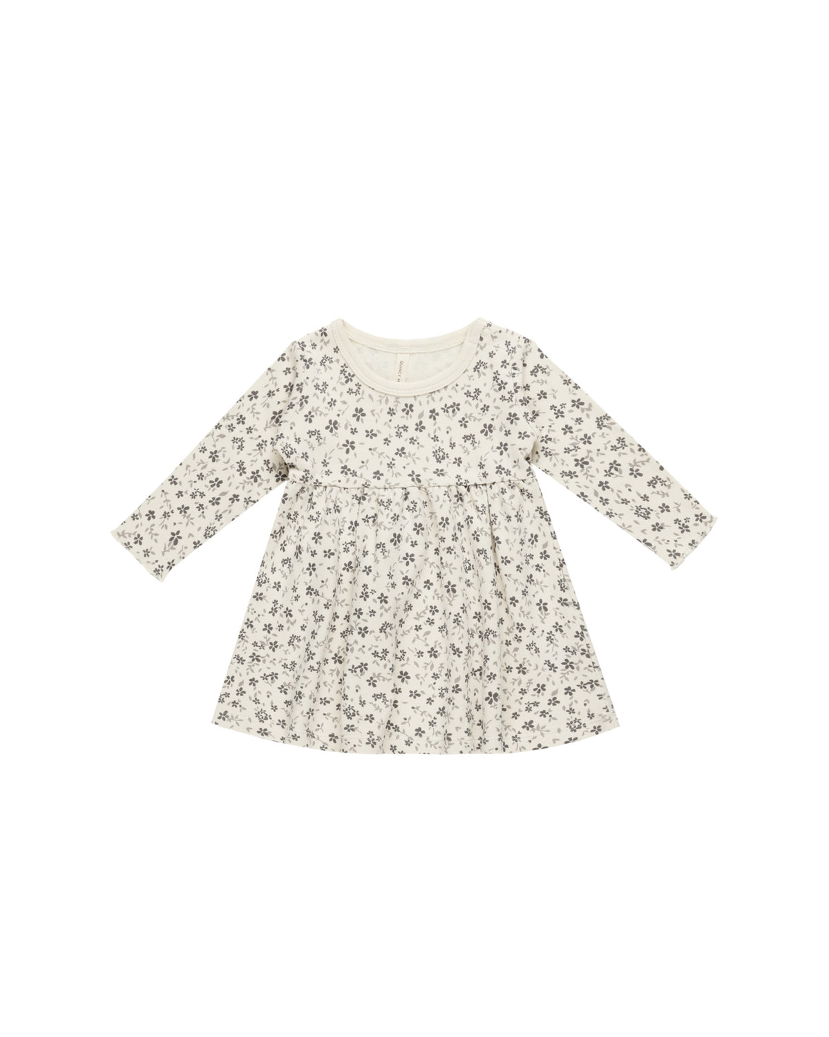 Quincy Mae LONG SLEEVE BABY DRESS || BLUE FLORAL