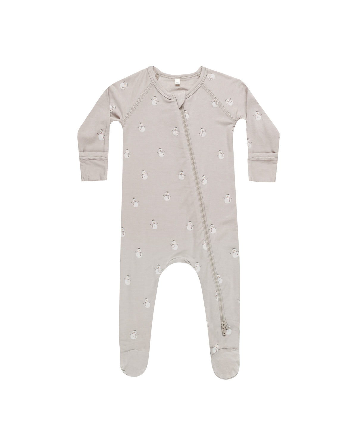 Quincy Mae BAMBOO ZIP FOOTIE || SNOWMEN