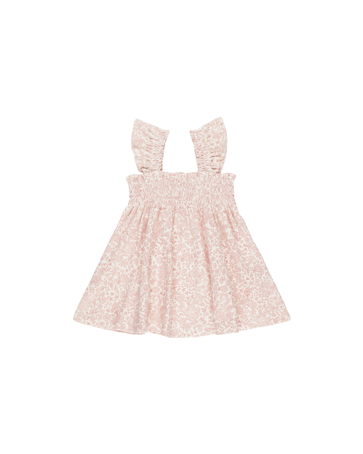 Quincy Mae SMOCKED JERSEY DRESS || PINK BLOSSOM