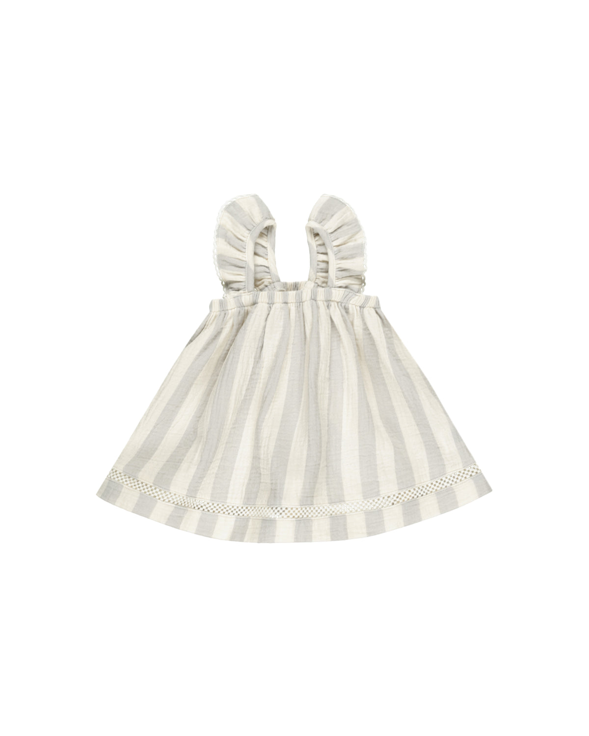 Quincy Mae Ruffled Tank Dress || Sky Stripe