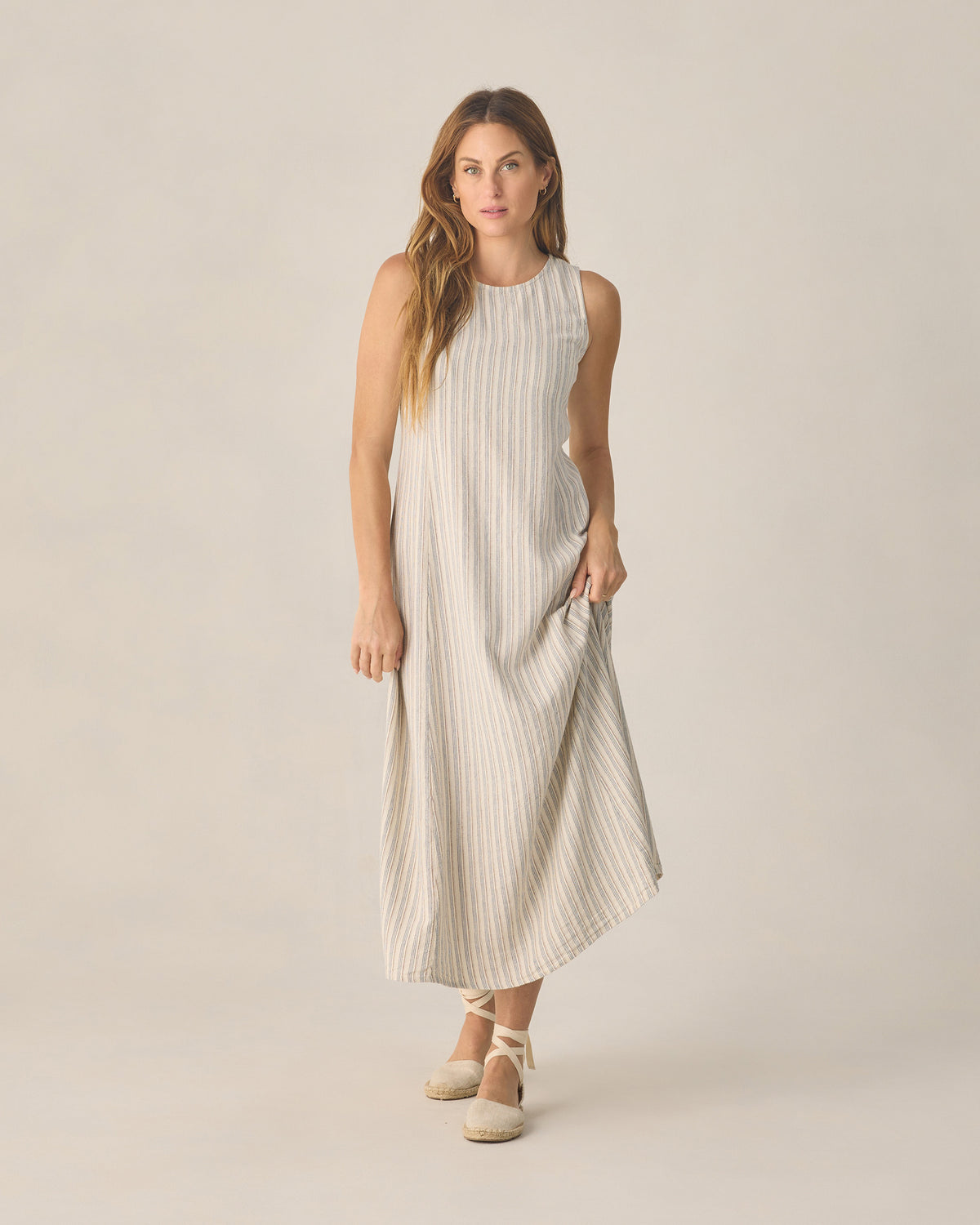 Rylee & Cru INDI MIDI DRESS NAUTICAL STRIPE