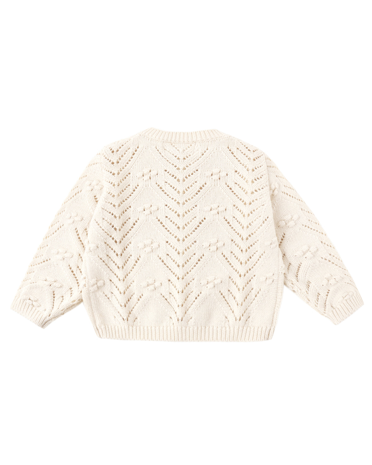 Quincy Mae KNIT CARDIGAN NATURAL