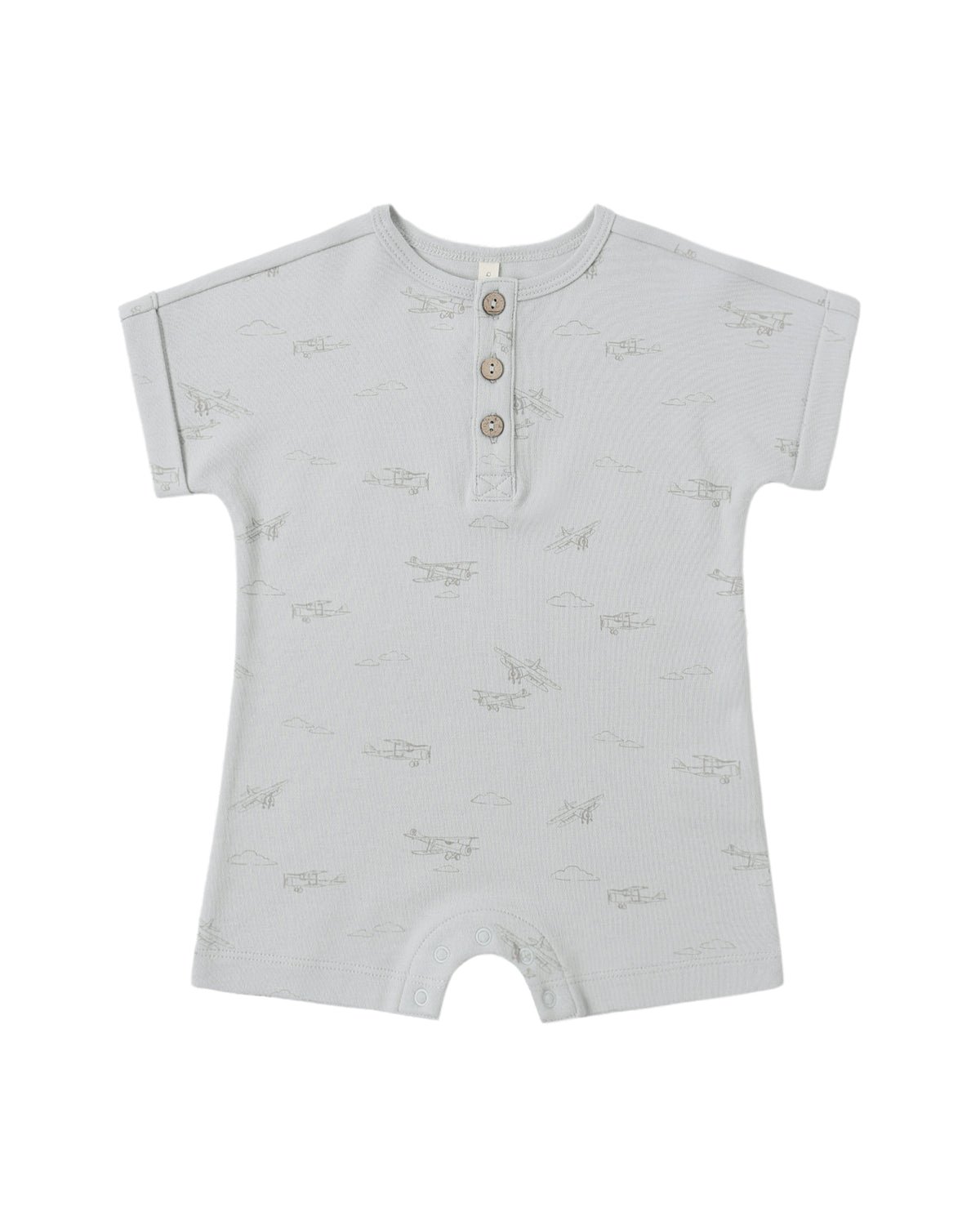 Quincy Mae SHORT SLEEVE ONE-PIECE AIRPLANES