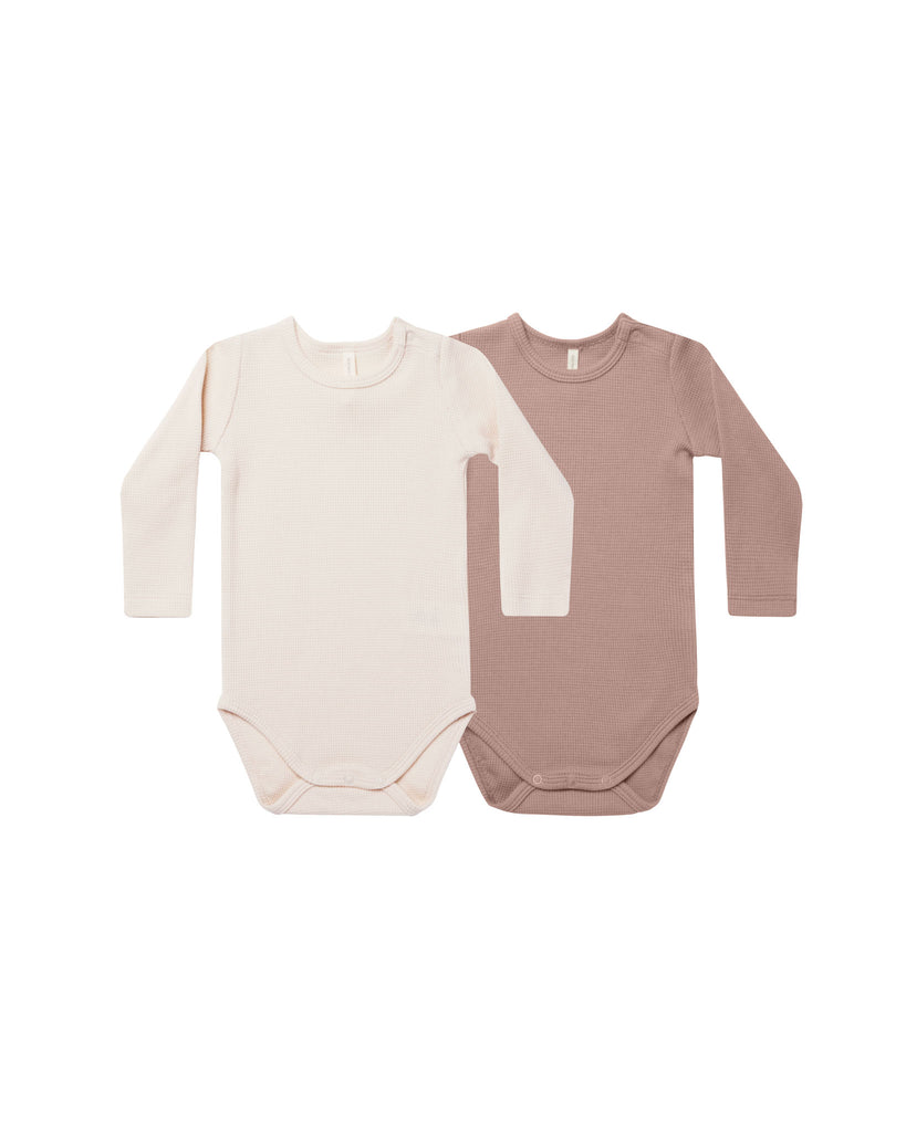 Quincy Mae Waffle Bodysuit 2 Pack