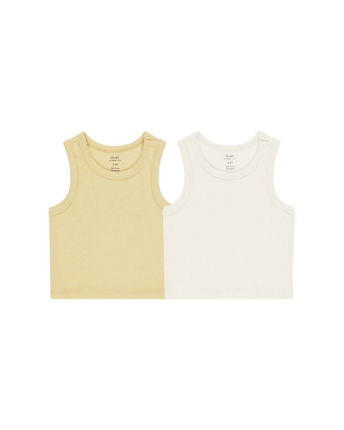 Rylee & Cru RIBBED TANK SET || YELLOW, IVORY